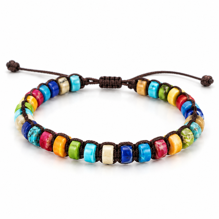 Bracelet 7 Chakras Tressé